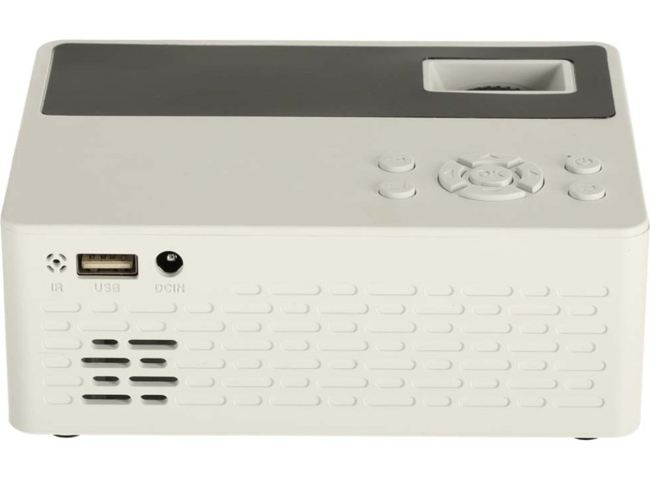 Detský prenosný projektor LED TFT LCD 16:9 1920x1080 USB 20W - biely