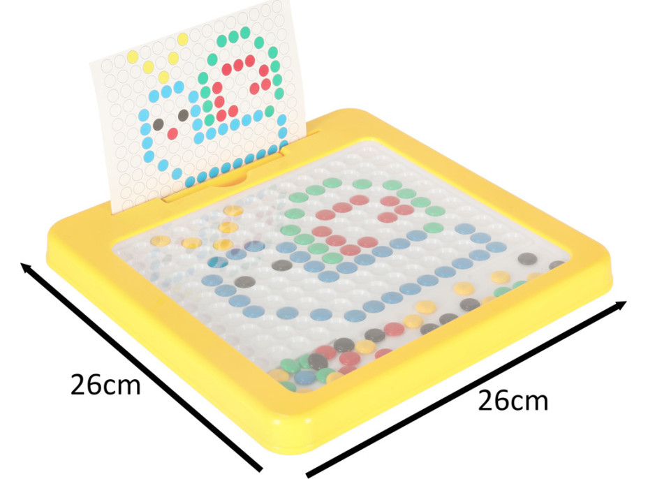 Magnetická tabuľa Montessori bodky - žltá