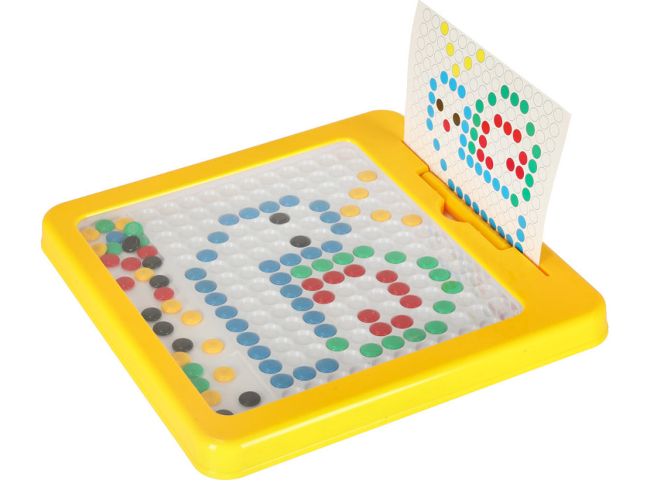 Magnetická tabuľa Montessori bodky - žltá