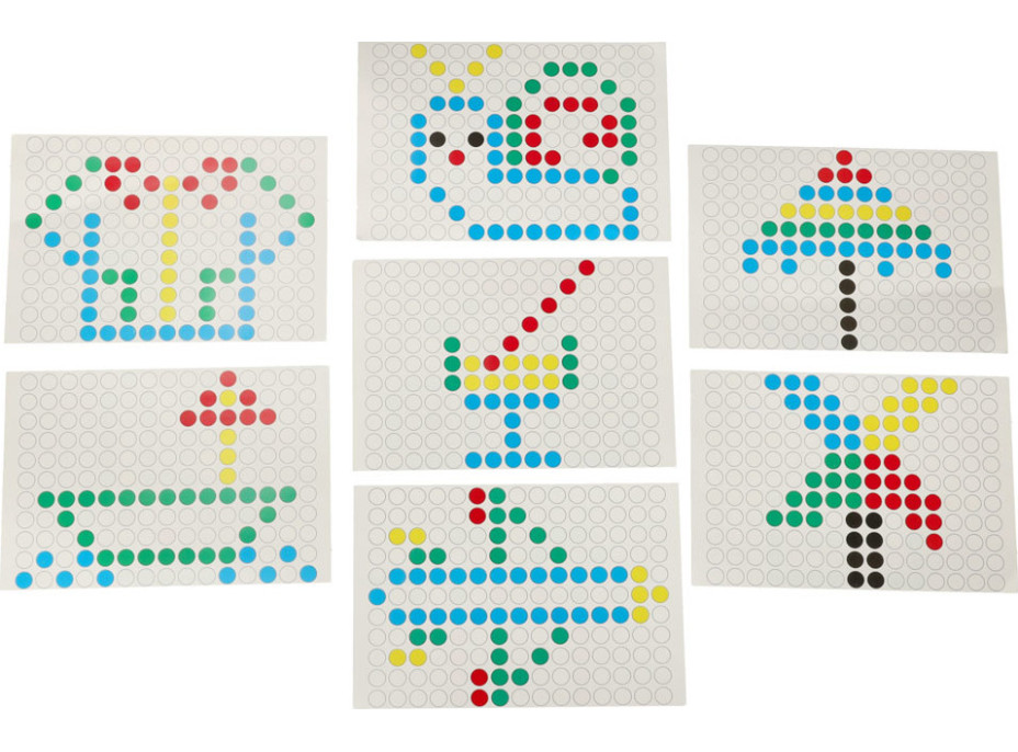 Magnetická tabuľa Montessori bodky - žltá