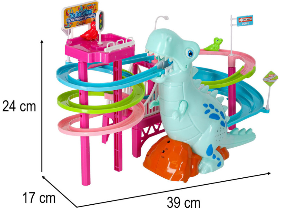 Závodná dráha Dinosaur so zvukmi a svetlami