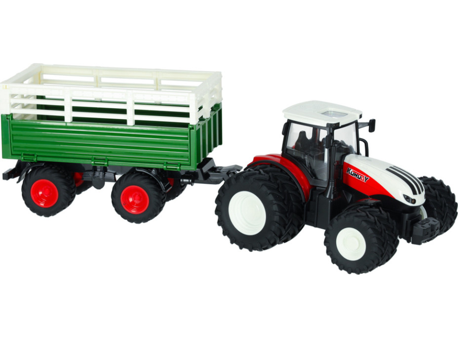 RC diaľkovo ovládaný poľnohospodársky traktor s prívesom 2.4G 3.7V 500mAh
