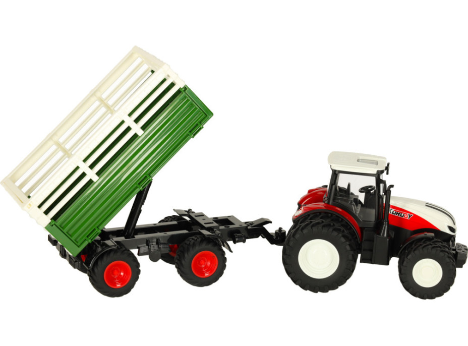 RC diaľkovo ovládaný poľnohospodársky traktor s prívesom 2.4G 3.7V 500mAh