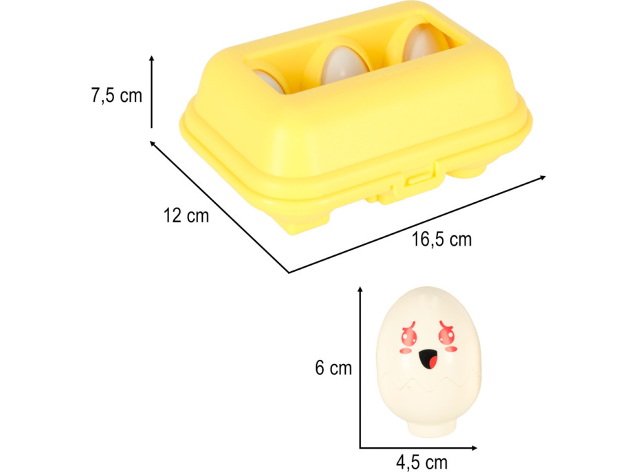 Vzdelávacia Montessori skladačka Vajíčka so zvieratkami - 6 ks