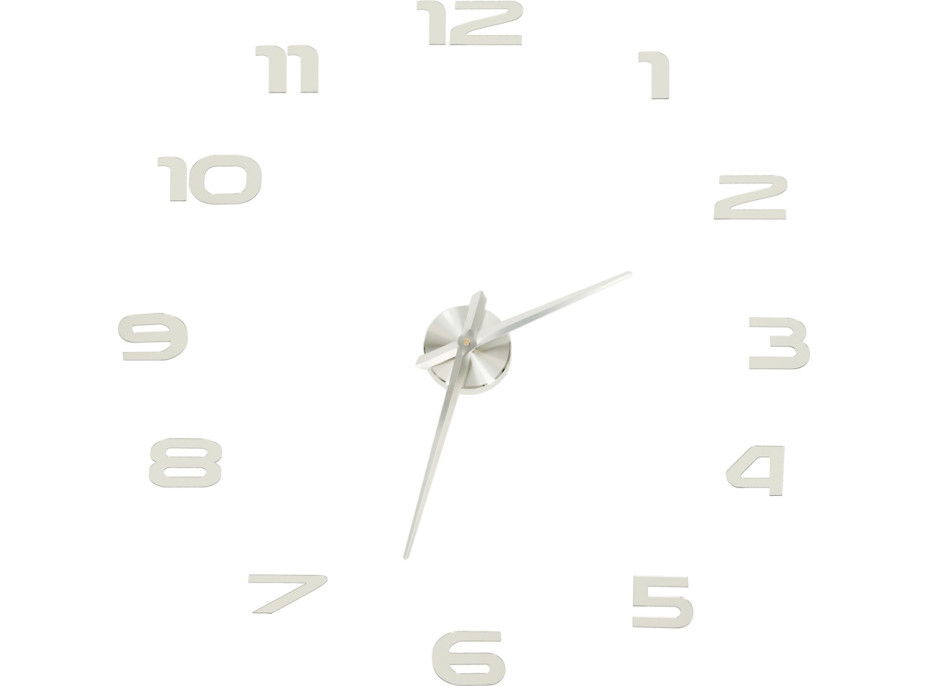 Nástenné hodiny veľké 80-120 cm - strieborné