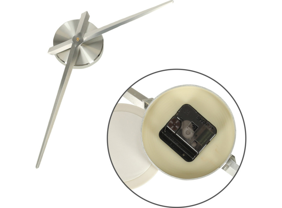 Nástenné hodiny veľké 80-120 cm - strieborné