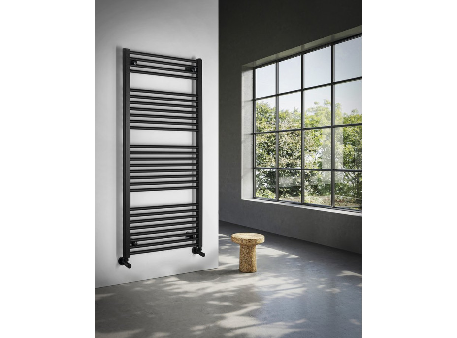 Aqualine DIRECT vykurovacie teleso s bočným pripojením 600x1320mm, čierna mat ILR36B