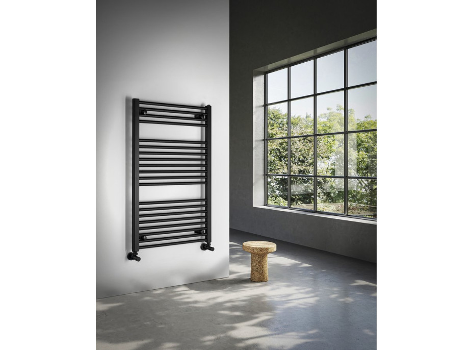 Aqualine DIRECT vykurovacie teleso s bočným pripojením 600x960mm, čierna mat ILR96B