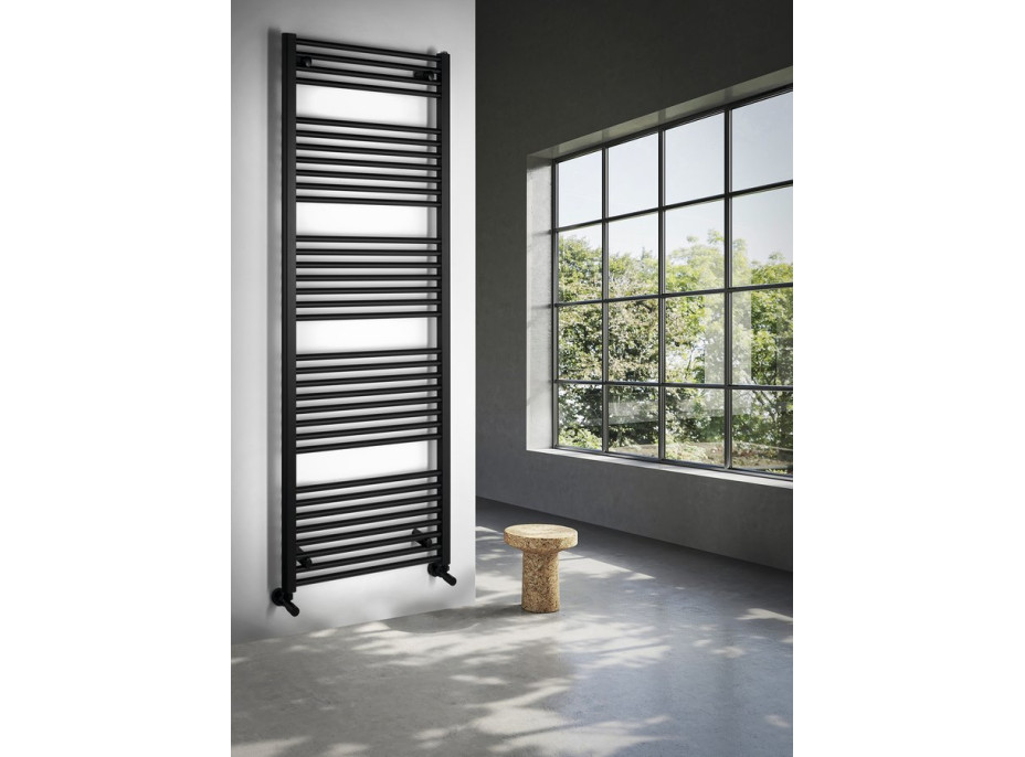 Aqualine DIRECT vykurovacie teleso s bočným pripojením 600x1680mm, čierna mat ILR66B