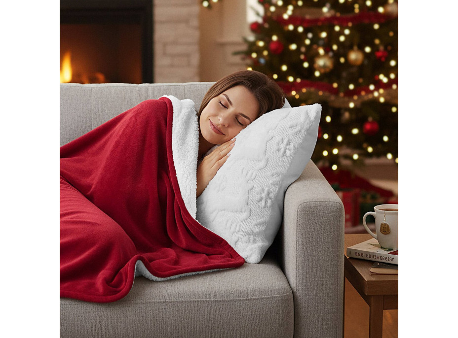 Deka MARLBOROUGH Sherpa 150x200 cm - červená