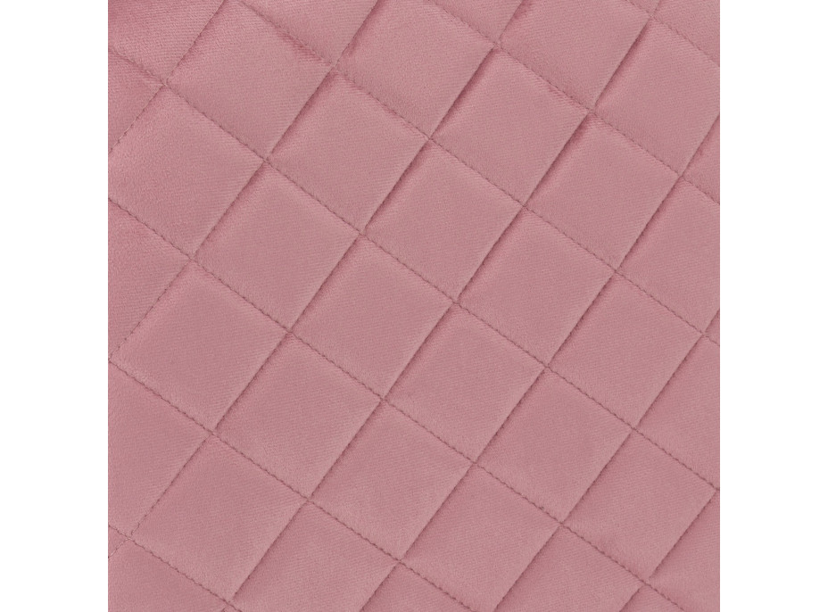 Jedálenská stolička MAVERIK Velvet - ružová/zlatá