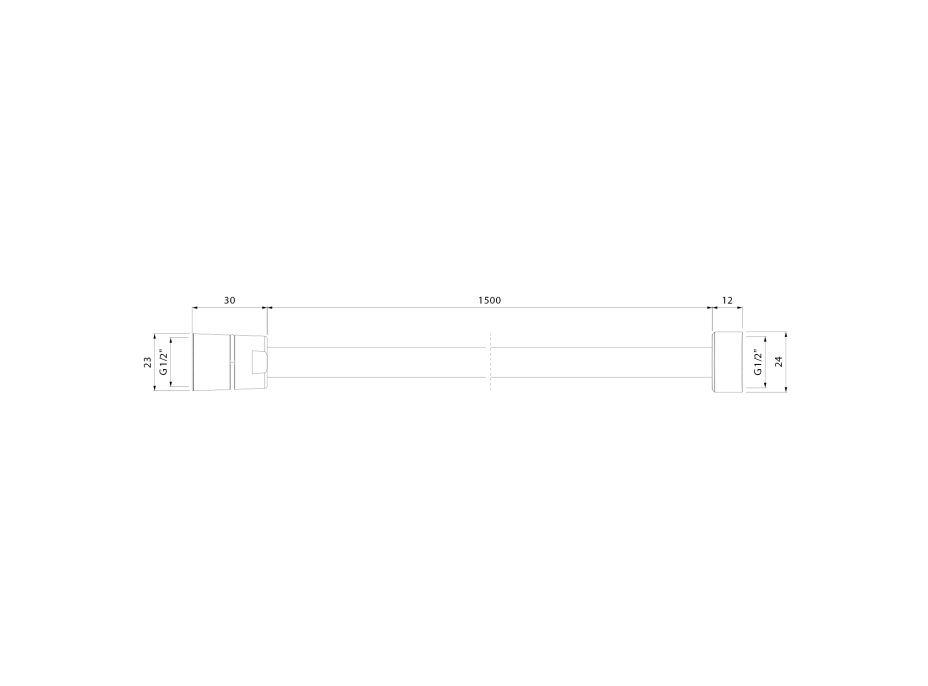 Sapho POWERFLEX plastová sprchová hadica, 150cm, zlato mat FLEX150GO