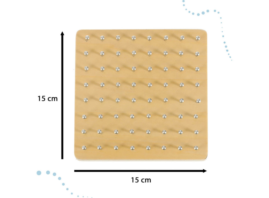 Geoboard - drevená motorická hra s gumičkami