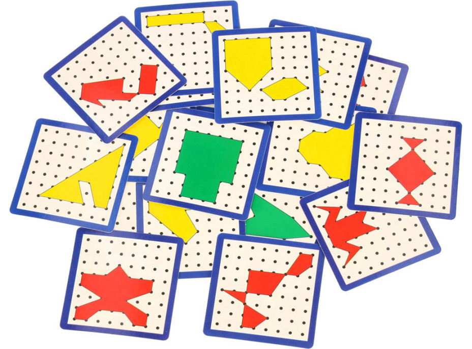 Geoboard - drevená motorická hra s gumičkami