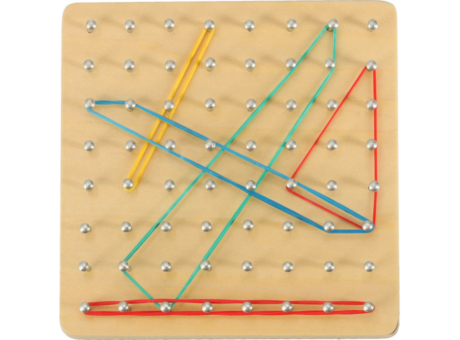 Geoboard - drevená motorická hra s gumičkami