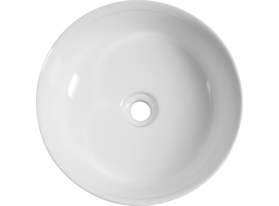 Sapho ALETTE keramické umývadlo na dosku, vysoké, Ø 41cm, biela AR459