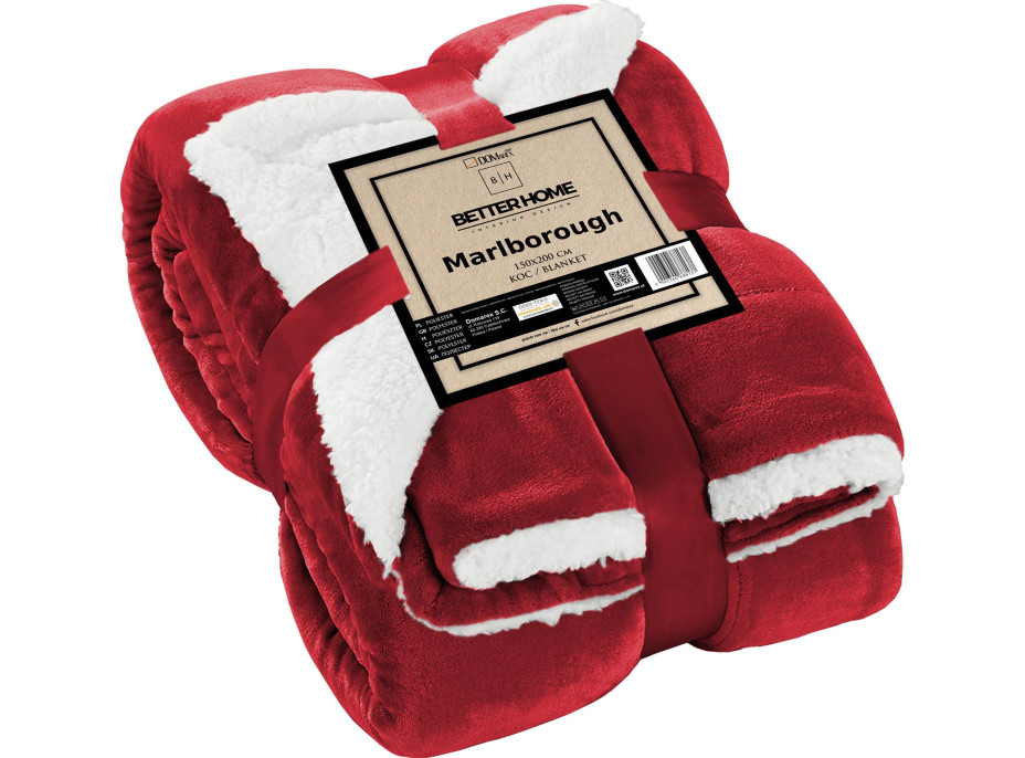 Deka MARLBOROUGH Sherpa 150x200 cm - červená