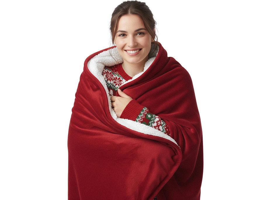 Deka MARLBOROUGH Sherpa 150x200 cm - červená