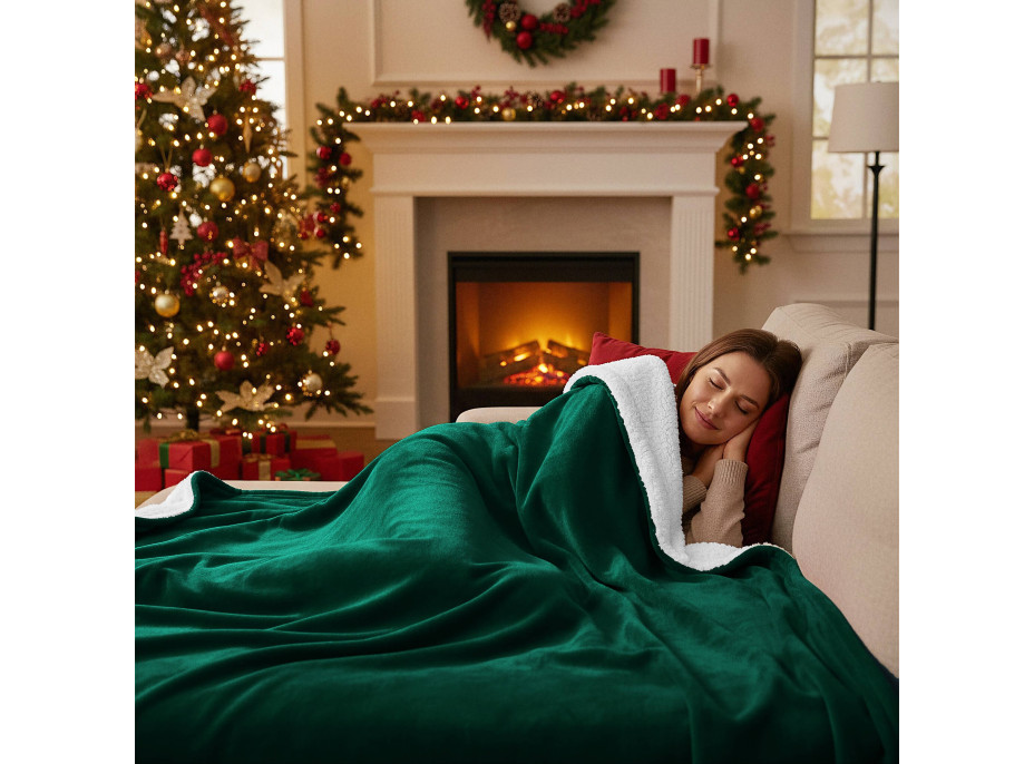 Deka MARLBOROUGH Sherpa 150x200 cm - zelená