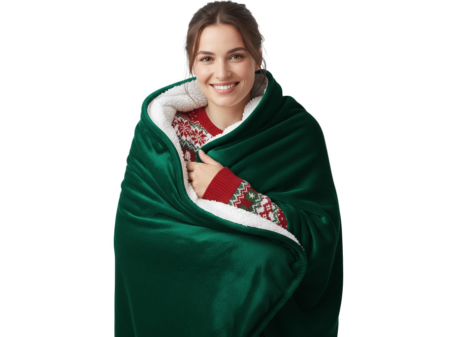 Deka MARLBOROUGH Sherpa 150x200 cm - zelená