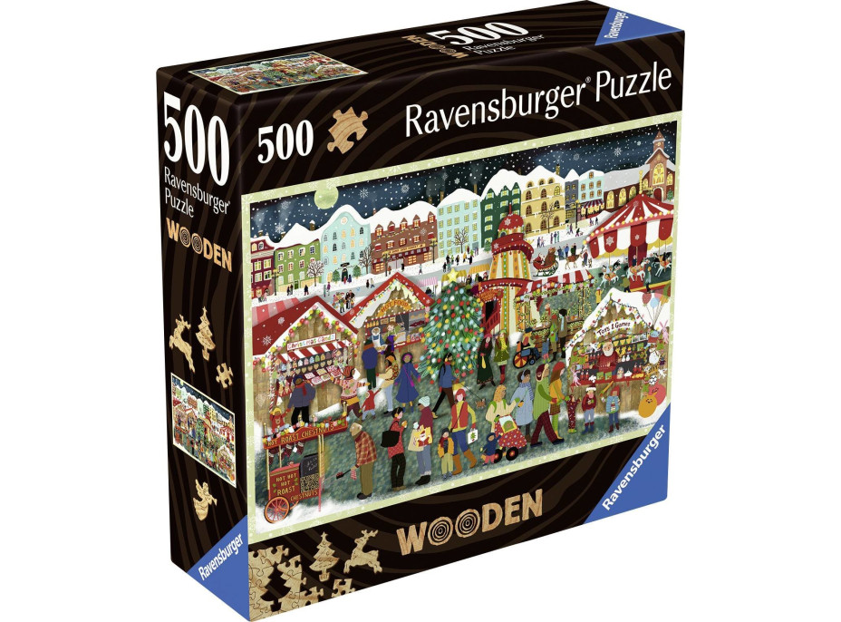 RAVENSBURGER Drevené puzzle Kúzlo Vianoc 500 dielikov