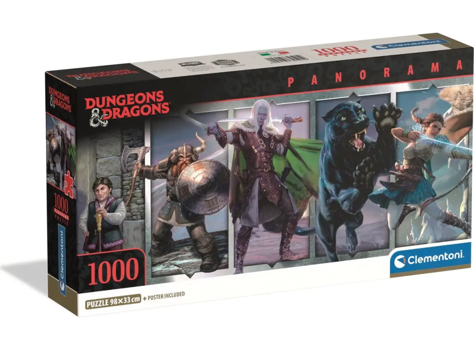 CLEMENTONI Panoramatické puzzle Dungeons&Dragons 1000 dielikov