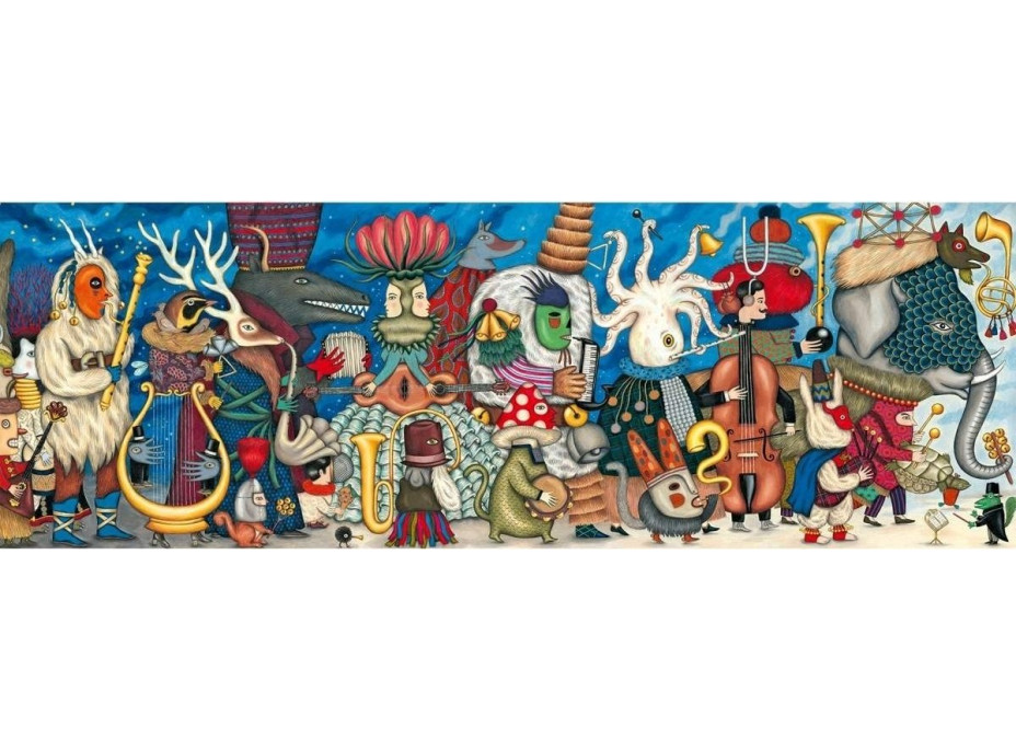 DJECO Panoramatické puzzle Orchester 500 dielikov