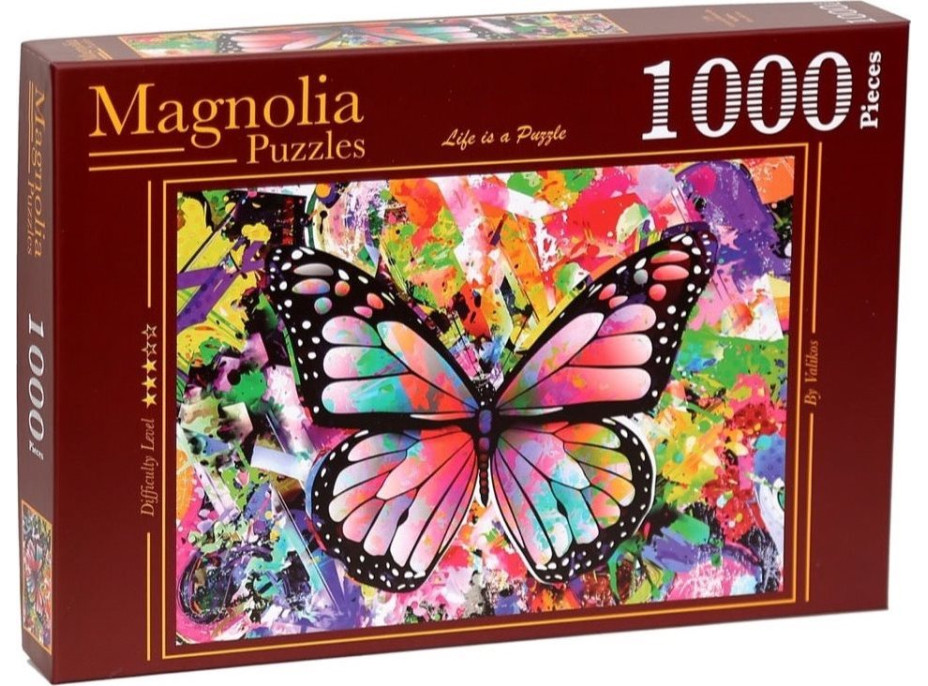 MAGNOLIA Puzzle Farebný motýľ 1000 dielikov
