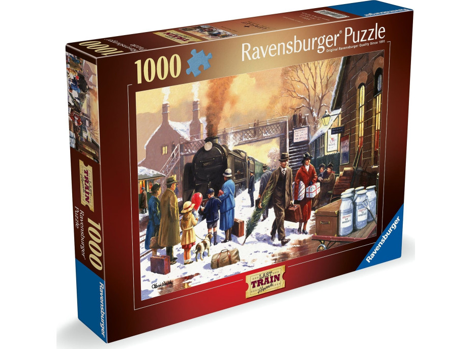 RAVENSBURGER Puzzle Lokomotíva v bielom ruchu 1000 dielikov
