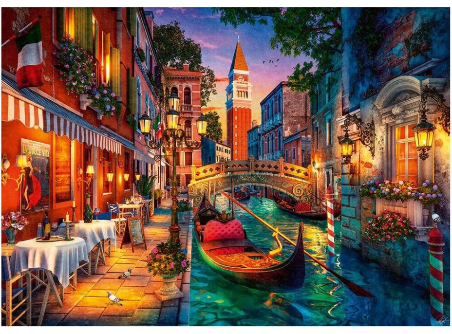 RAVENSBURGER Puzzle Nočné Benátky 1000 dielikov