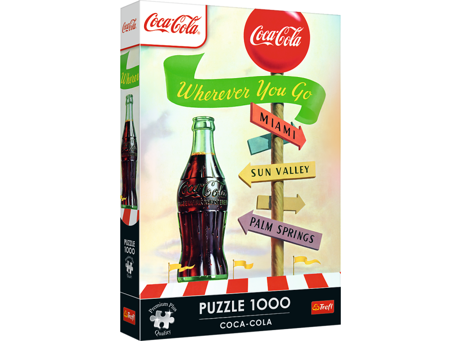 TREFL Puzzle Premium Plus Coca-Cola: Kamkoľvek ideš 1000 dielikov