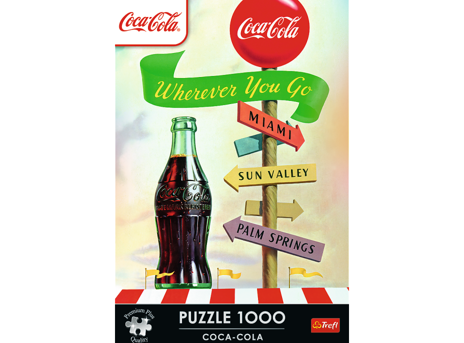 TREFL Puzzle Premium Plus Coca-Cola: Kamkoľvek ideš 1000 dielikov