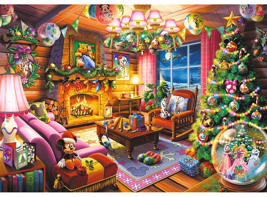 TREFL Puzzle Premium Plus Disney: Vianočná chalúpka 1000 dielikov