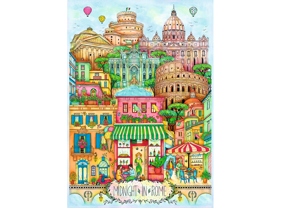 TREFL Puzzle Premium Plus Polnoc v Ríme 1000 dielikov