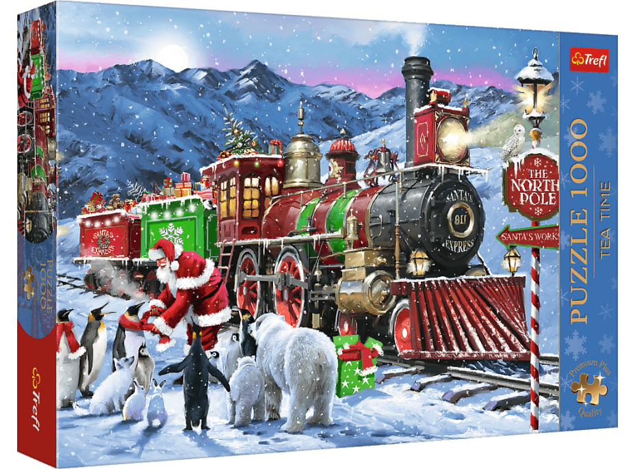 TREFL Puzzle Premium Plus Tea Time: Vianočný vlak 1000 dielikov