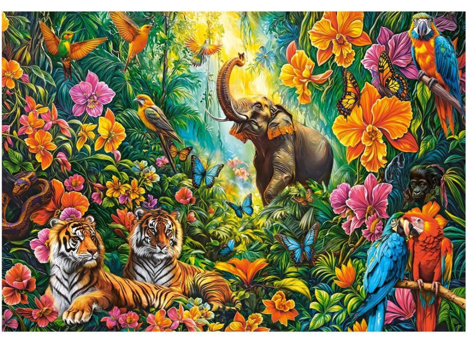 CASTORLAND Puzzle Rozkvitnutá džungľa 1000 dielikov