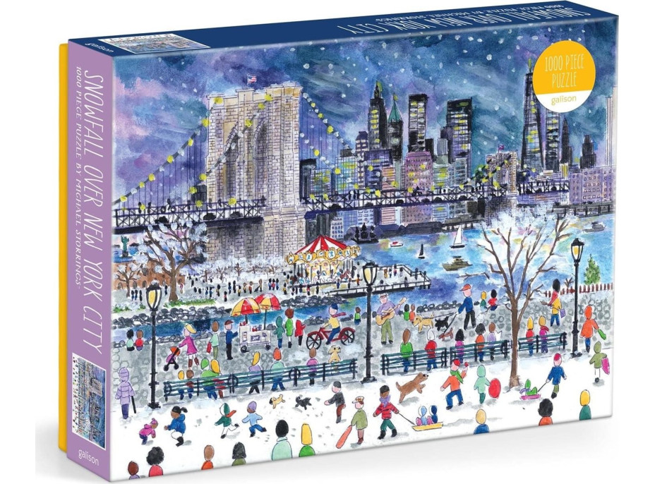 GALISON Puzzle Snehová búrka nad New Yorkom 1000 dielikov
