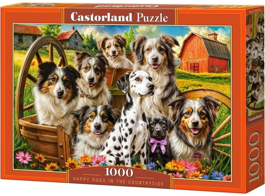 CASTORLAND Puzzle Šťastné psy na vidieku 1000 dielikov