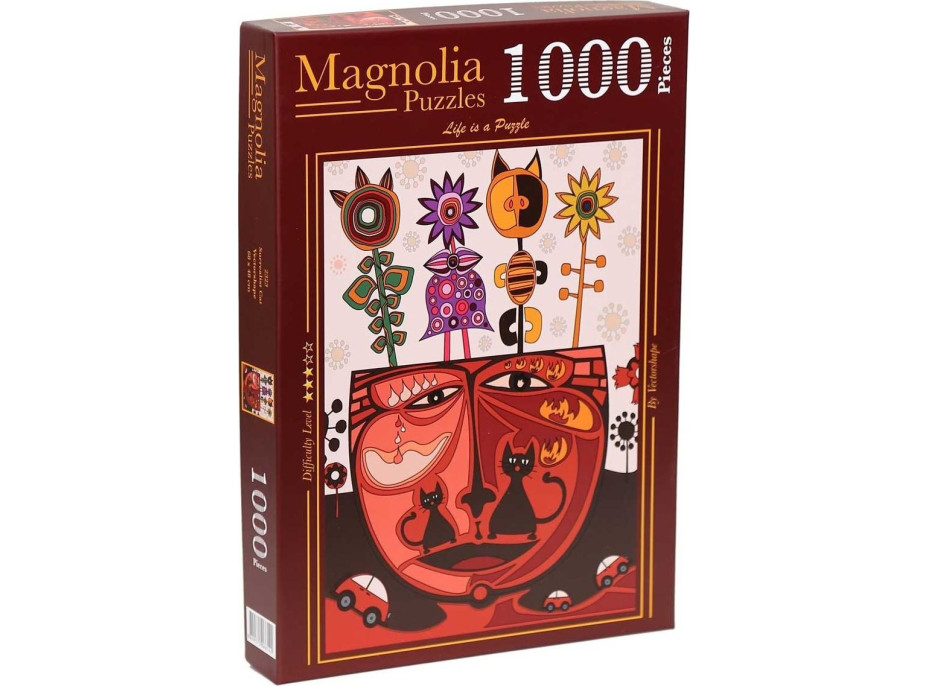 MAGNOLIA Puzzle Surrealistické mačky 1000 dielikov