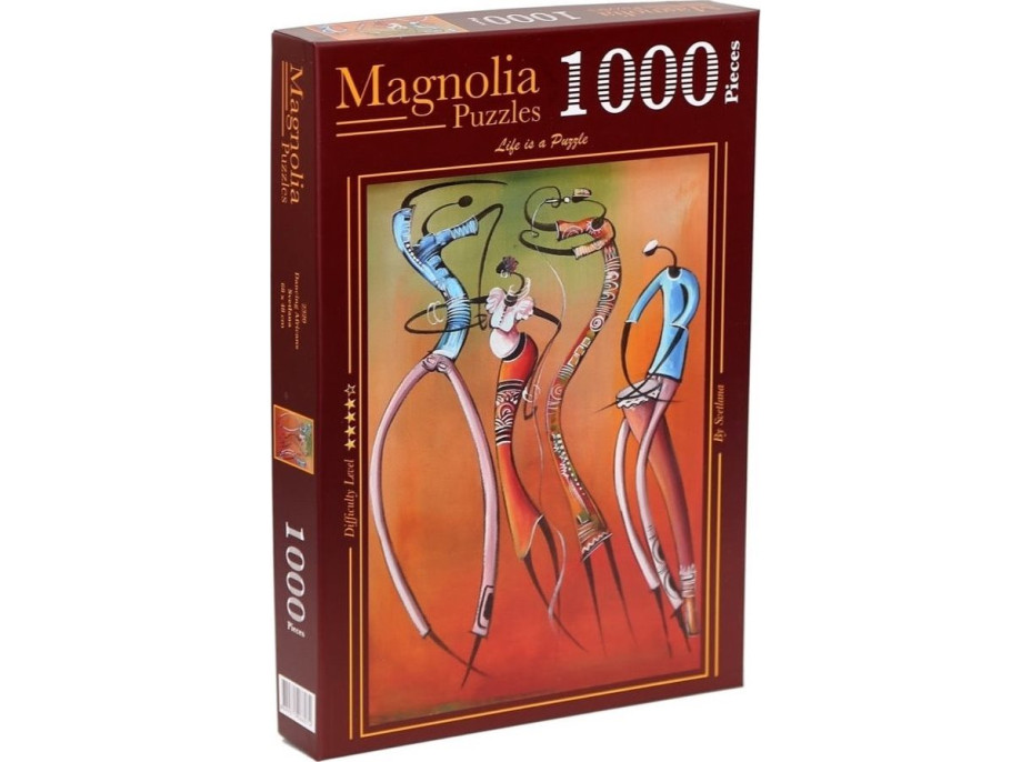 MAGNOLIA Puzzle Tancujúci afričania 1000 dielikov