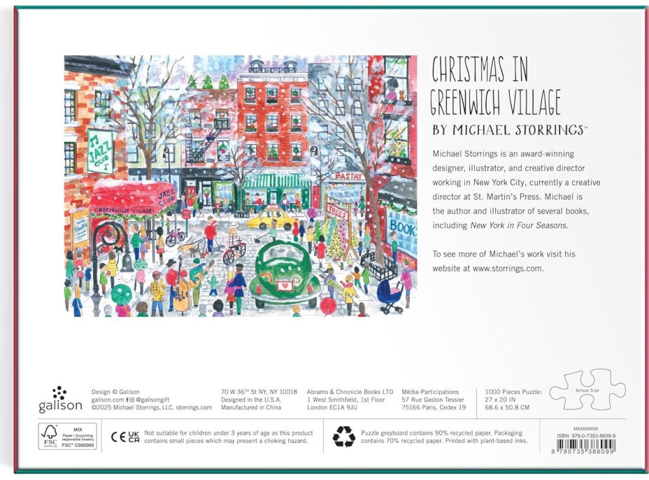 GALISON Puzzle Vianoce v Greenwich Village 1000 dielikov