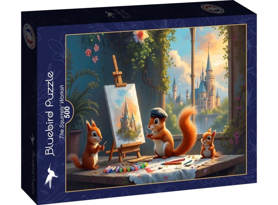 BLUEBIRD Puzzle Veverčie ateliér 500 dielikov