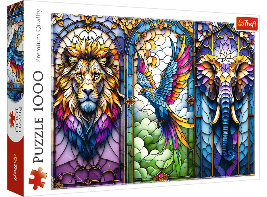 TREFL Puzzle Vitráž so zvieratami 1000 dielikov