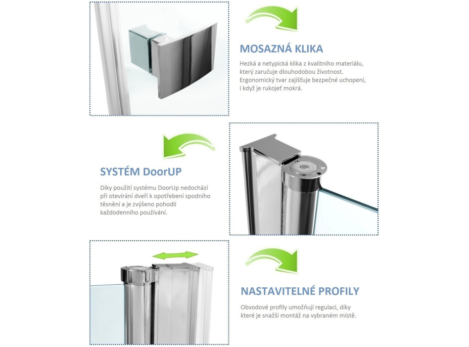 Sprchové dvere UP MY SPACE 70 cm