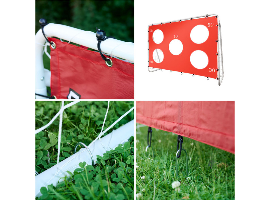 Detská futbalová tréningová bránka 2v1 + podložka na presnosť 215 x 153 x 76 cm
