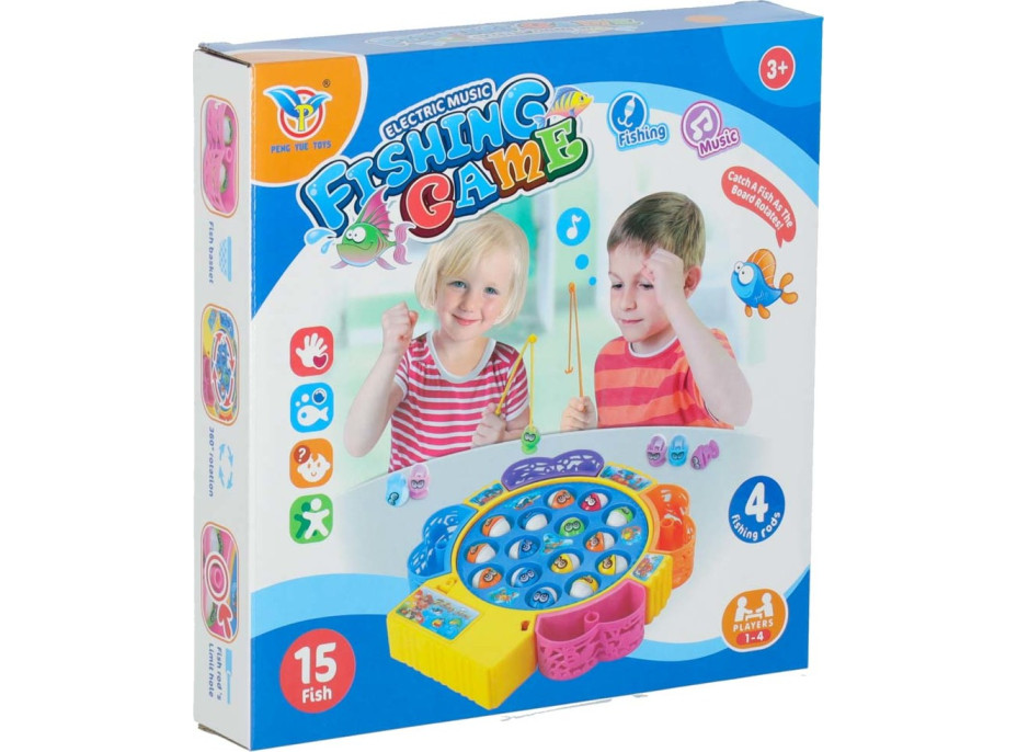 Rodinná hra Lovenie rybičiek - 15 rýb + 4 prúty