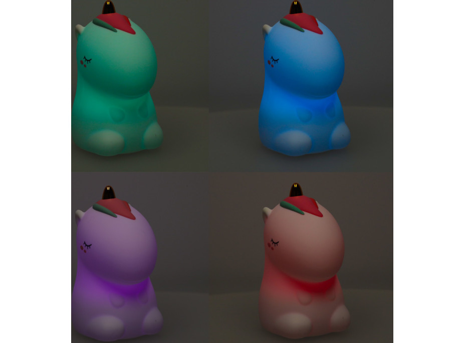 Detské dotykové LED nočné svetlo RGB - Jednorožec