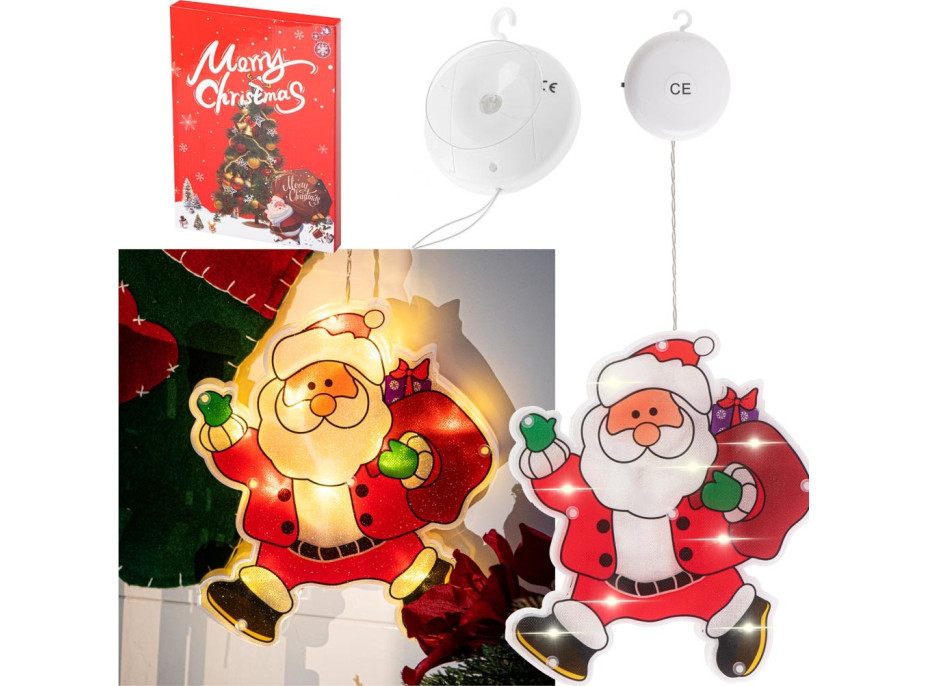 Závesné LED svietidlo - Santa s darčekmi
