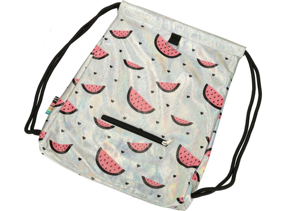 Vak na prezuvky - biely perleťový - melón