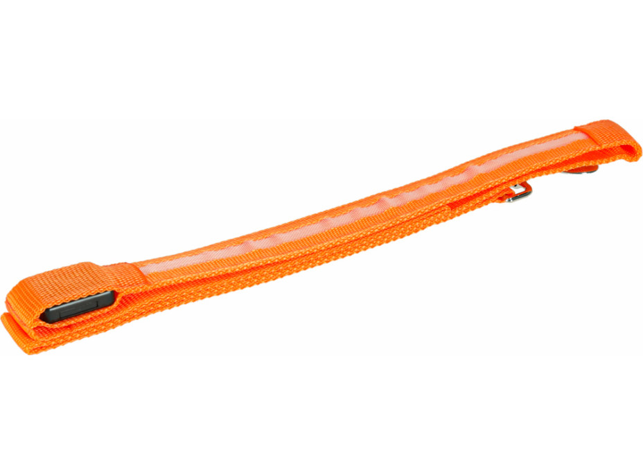 LED svietiace vodítko pre psov 2,5x120 cm - oranžové